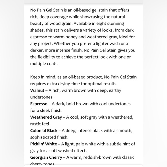 Espresso Gel Stain - Rich Brown Finish - Picture 3 of 8